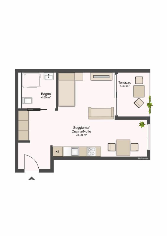 0090, Gordola, Residenza al Riale C, appartamento no. 0401