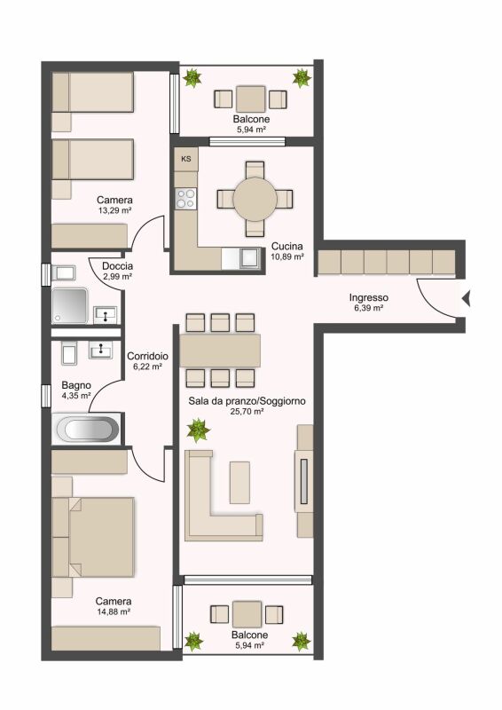 6300, Tenero, Via San Nicolao 36b, appartamento 236
