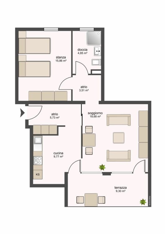 6100 Bellinzona, Via Ghiringhelli 23d, appartamento 234 9