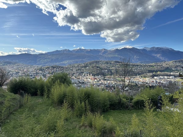Lugano-Viganello Terreno edificabile vista aperta su città e montagne 14