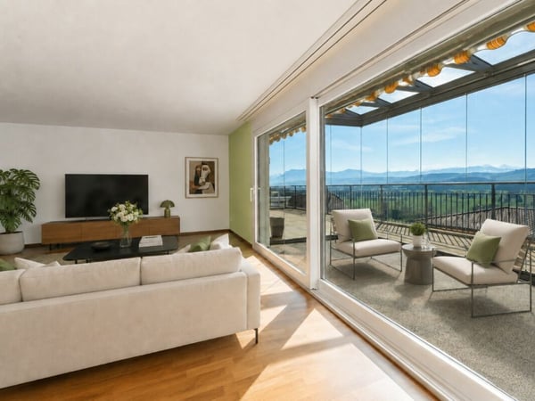 Grossi 4 ½-Zemmer-Terrassewohnig met troumhafter Ussecht 1