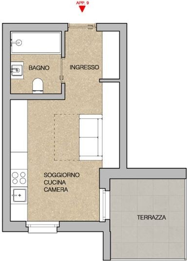 Nuovo monolocale in vendita a Giubiasco 6
