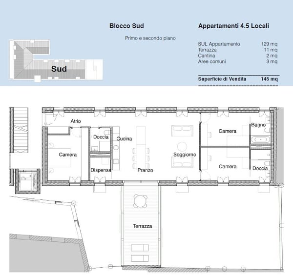 GIUBIASCO – 1.5 LOC. CON TERRAZZA IN RESIDENZA PRON 4