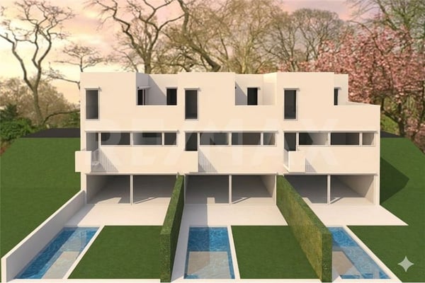 Progetto residenziale di tre villette a schiera 1