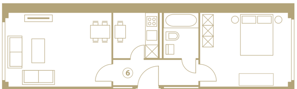 Möblierte 1.5-Zimmer-Wohnung mit Service - Basel St. Johann / Novartis-Campus 10