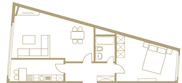 Möblierte 1.5-Zimmer-Wohnung mit Service - Stadtzentrum / Downtown Basel 9