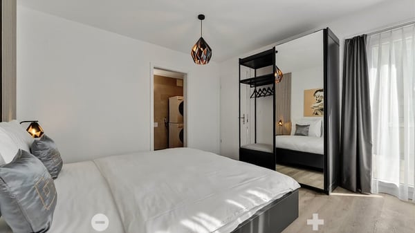 Moderne möblierte 2-Zimmer-Wohnung mit Service und Balkon in Biel 7