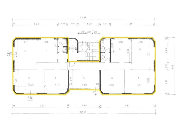 Ufficio ca. 220 m² in stabile rappresentativo con posteggi 12