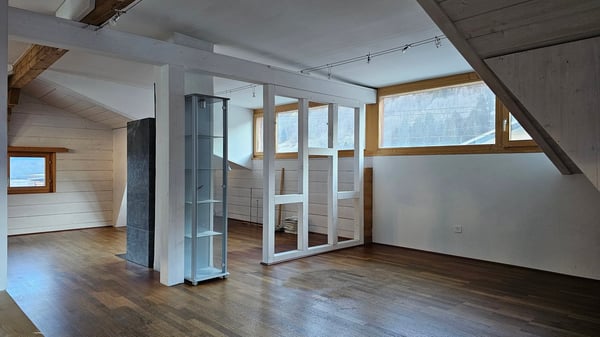 Zu verkaufen interessantes Wohnhaus, bestehend aus zwei Wohnungen mit Atelier und Wintergarten. 12