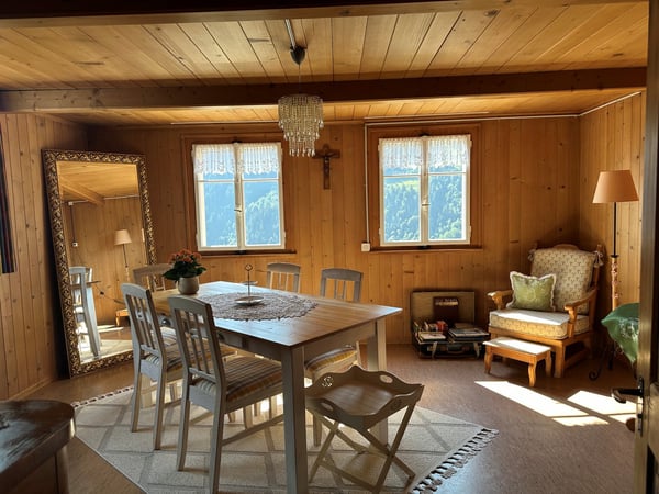 Bauernhaus mit zwei Stallbauten und Bergpanorama in Rabius 13
