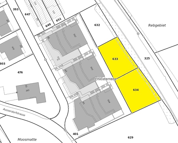Grünfläche in Unterlunkhofen zu verkaufen - Kleinbauten & Rebberg 2