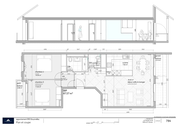 Bel appartement de 4 pièces à Veyrier, 90 m², 2 chambres au bénéfice du Casatax. 10