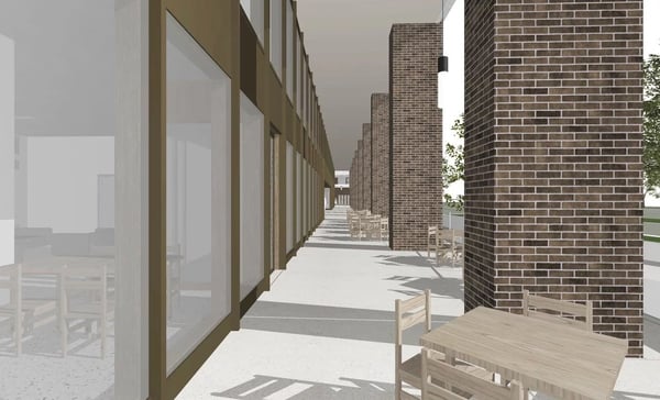 Arcade pour un restaurant dans un quartier d'envergure 3