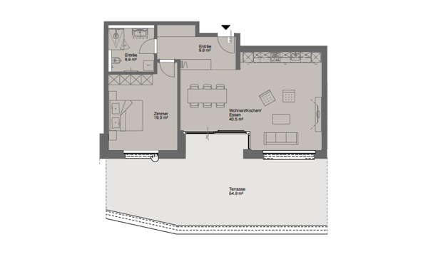 Moderne 2.5-Zimmer-Wohnung in Küsnacht - Neubau 2