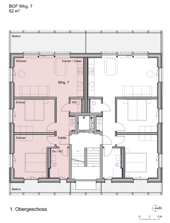 Wohnen mit Weitblick - 1.5 Zimmer-Neubauwohnung, 1. OG links 9