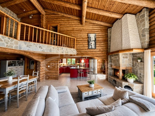 MAISON INDIVIDUELLE D'EXCEPTION EN RONDINS DE BOIS 2