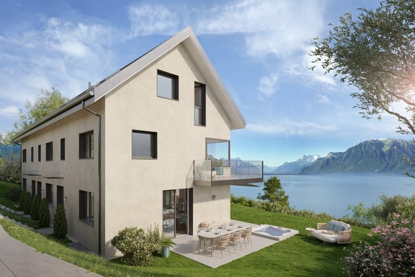 8 min. de Vevey centre, 3 villas de 5.5 pces - vue panoramique - quartier calme 5