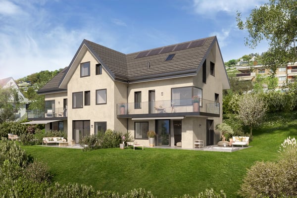 Proche Vevey, nouveau projet de 3 villas de 5.5 pces - vue panoramique 3