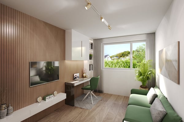 Proche Vevey, nouveau projet de 3 villas de 5.5 pces - vue panoramique 9