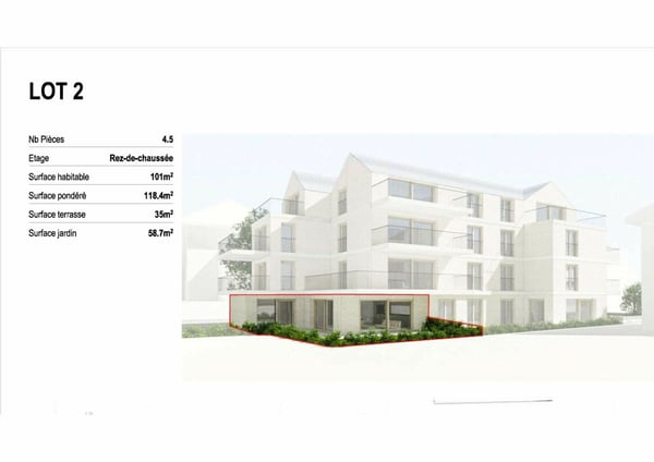Les Carrels - Appartement de 4.5 pièces avec jardin Lot 2/B 8