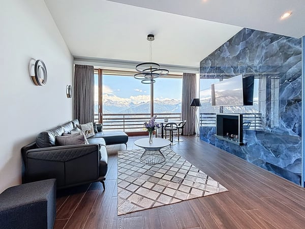 Deux magnifiques appartements de standing reliés avec une vue panoramique sur les Alpes 4
