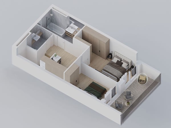 3,5 pièces duplex neuf au centre de Sierre - spacieux et urbain 7