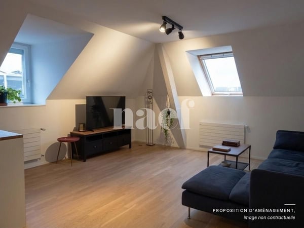 Appartement de 2 pièces au dernier étage - proche Maladière à Neuchâtel 1