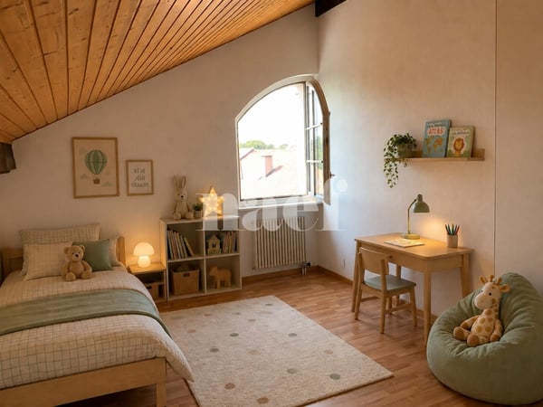 Charmant appartement duplex de 3 pièces dans les combles avec balcon et vue campagne 5