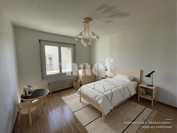 Au centre du village- Bel appartement de 5.5 pièces dans les combles avec cheminée et grand balcon 6