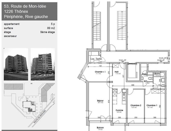 Appartement de 5 pièces au 9? étage Mon-Idée 53, Thonex 2