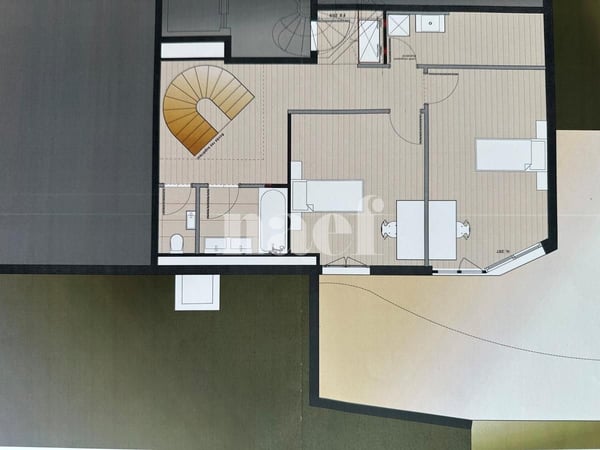 Beau duplex en souplex de 1 pièces avec terrasses et jardin privatif 13