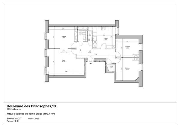 Appartement de 5 pièces dans le quartier de Plainpalais 1