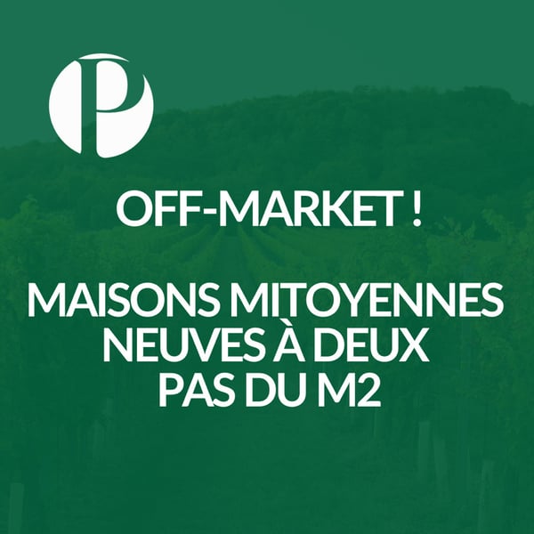 Opportunité exceptionnelle ! Maisons mitoyennes neuves à deux pas du M2 11