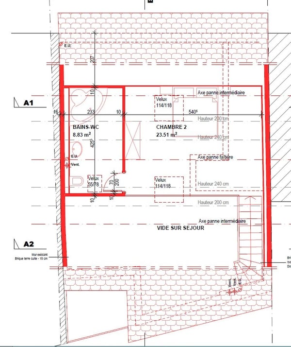 Appartement de 3,5 pièces en duplex au 4ème étage avec balcon et vue sur jardin et montagnes. 12
