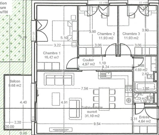 Nouvelle construction proposant des appartements de 5.5 pièces. 2