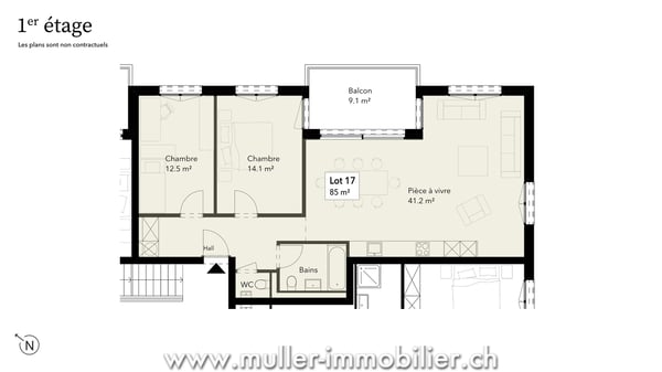 Appartement confortable avec vue dégagée à 5 min de Romont 10