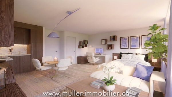 Studio neuf de 38 m² à 5 min de Romont dans le village de Siviriez 2