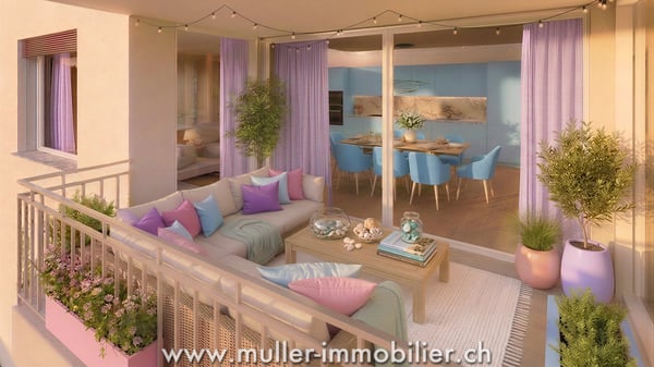 Appartement 2,5 pièces avec balcon et vue dégagée à 5 min de Romont 3