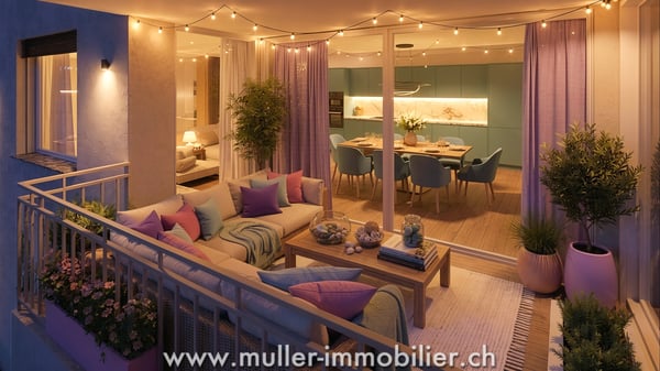 Appartement 2,5 pièces avec balcon et vue dégagée à 5 min de Romont 5