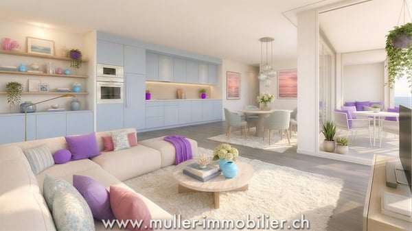 Appartement 2,5 pièces avec balcon et vue dégagée à 5 min de Romont 2