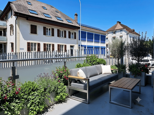 Duplex au rez-de-chaussée de 3.5 pièces avec terrasse 12