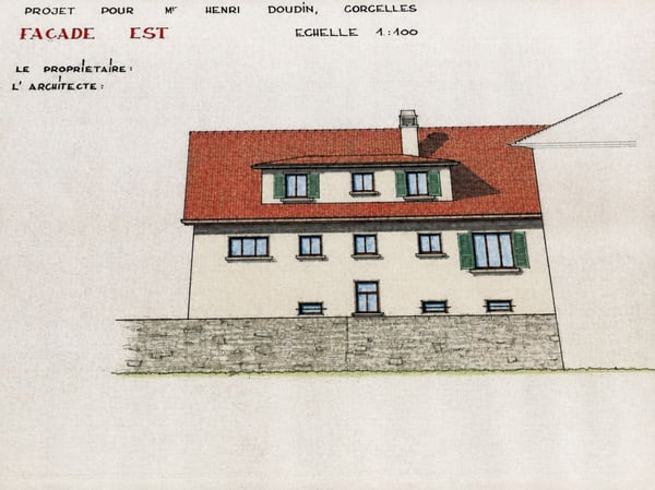 Immeuble de 2 appartements, un local commercial - 2 chambres- 2 places de parc et un garage/ Terrasse au centre du village 13