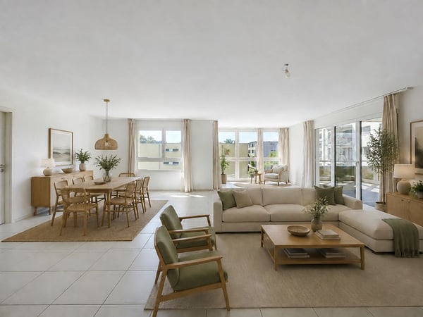 Lumière, espace et belle échappée sur le lac : un appartement rénové au dernier étage 2