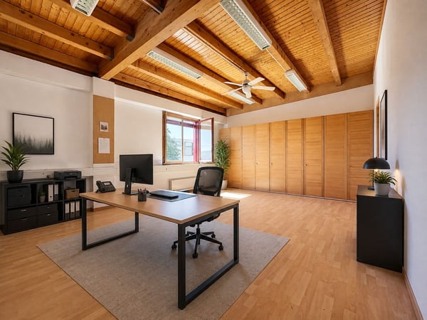 Surface commerciale de 207 m² d'un seul tenant, 2ème étage sans une seule marche, 3 places de parc extérieures comprises, libre de suite 4