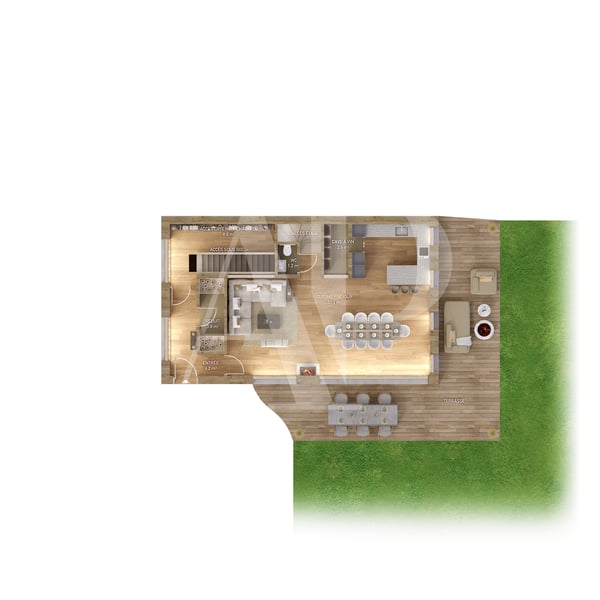 Magnifique chalet neuf sur plan au coeur de Champéry 3