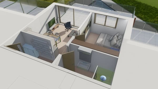 Appartement neuf de 2.5 pièces avec terrasse et vue à Crans-Montana - Résidence principale