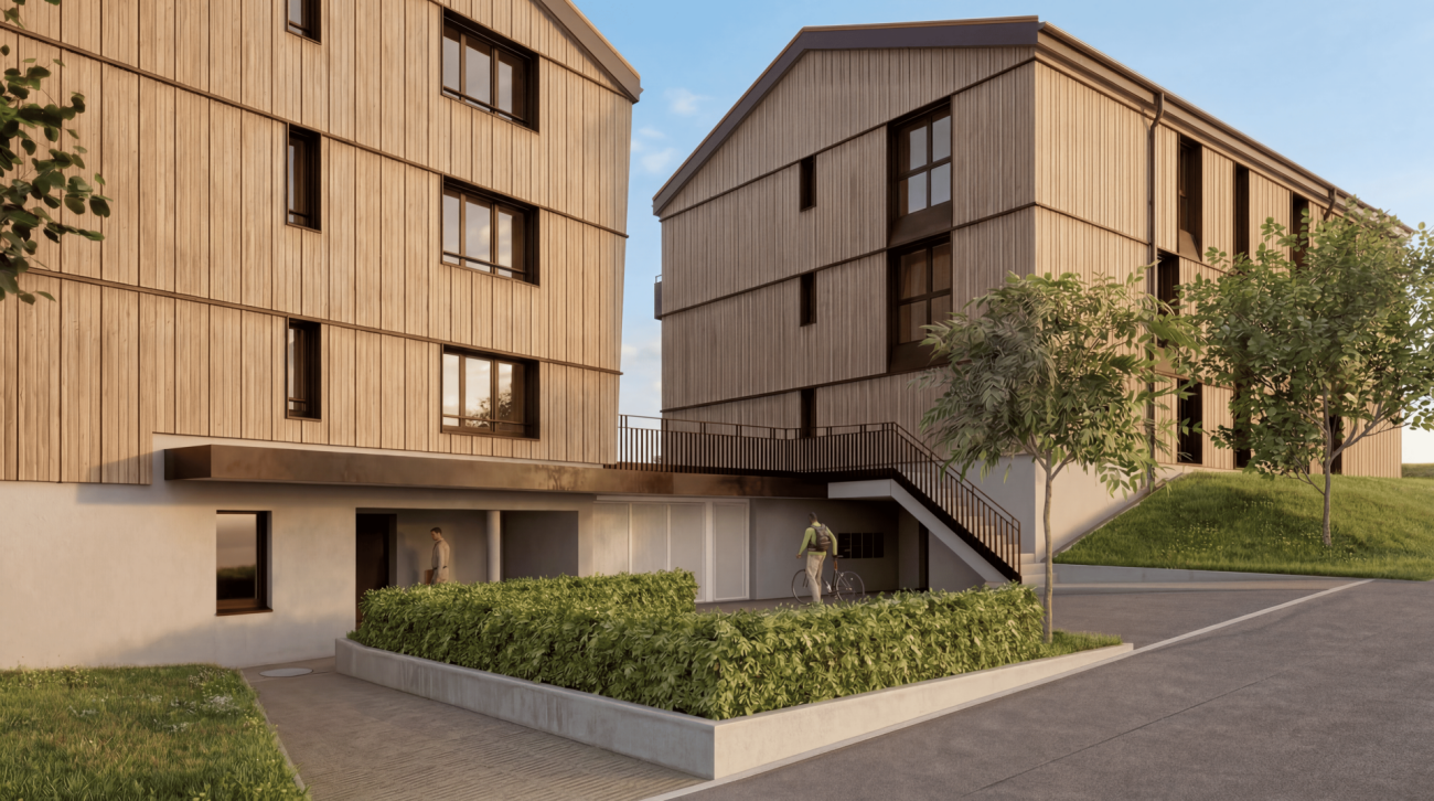 Appartement de 2,5 pièces au rez-de-chaussée avec jardin privatif