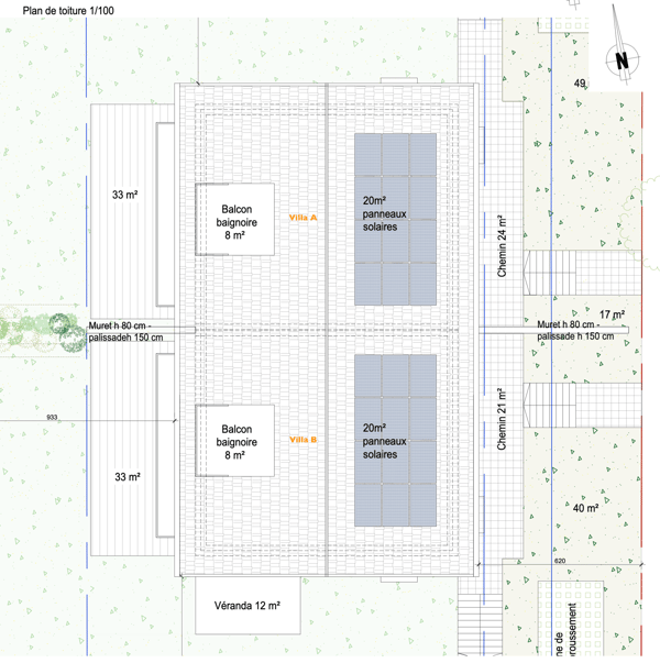 RESERVE, Villa avec 700 m2 de terrain, jumelée de 1.5 pièces. (lotB) 13