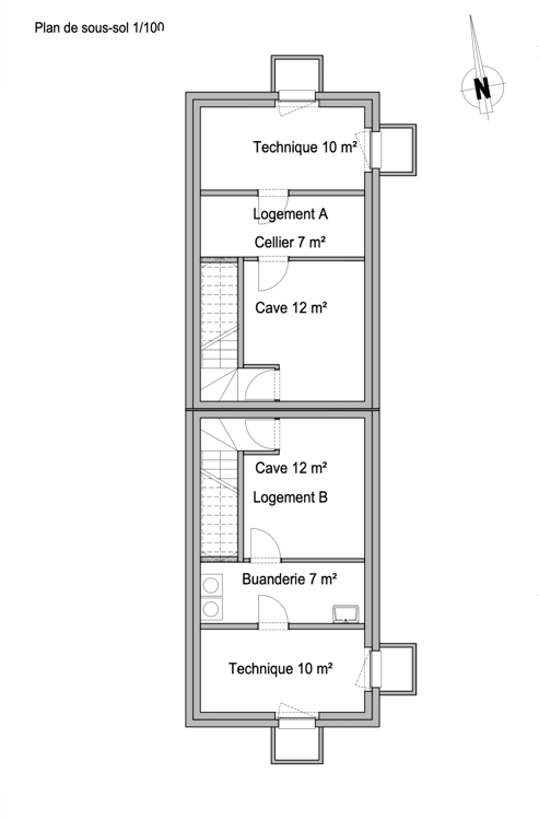 RESERVE, Villa avec 700 m2 de terrain, jumelée de 1.5 pièces. (lotB) 11