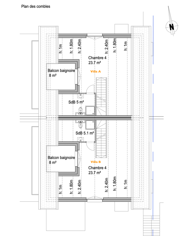 RESERVE, Villa avec 700 m2 de terrain, jumelée de 1.5 pièces. (lotB) 10